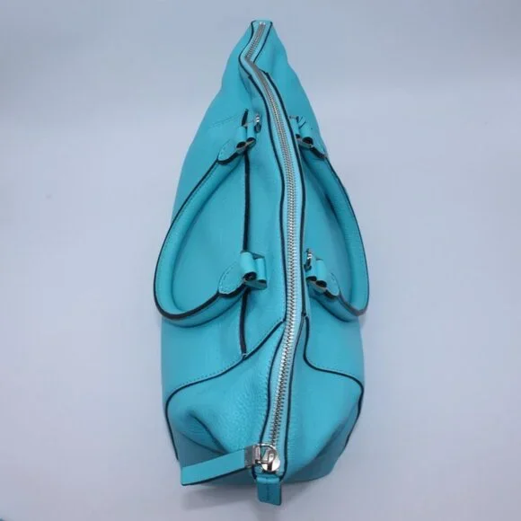 Michael Kors Bowling Shoulder Bag Purse Logo Small Pebble Leather Satchel - Picture 3 of 14